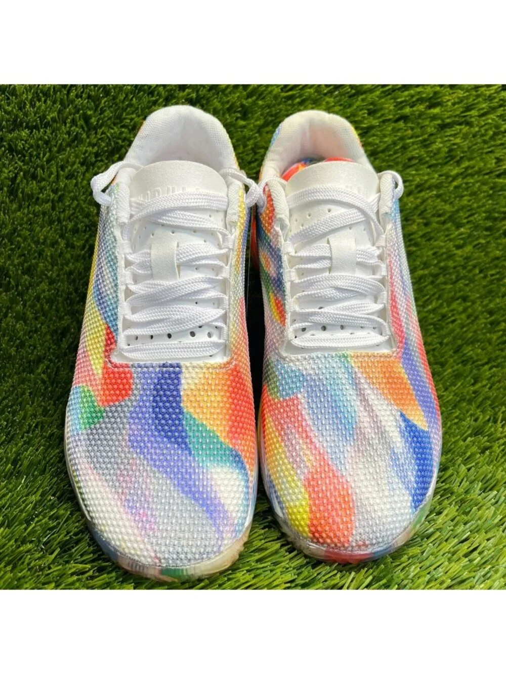 Nobull Journey Pride Moves Womens Size 7 White Orange Training Shoes Sneakers